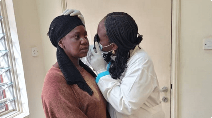 Niger Foundation Hospital clinician examining a patient during a consult